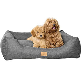 Tagträumer Hundebett Amy Grau Waschbar 60 x 50 x 18 cm für kleine Hunde aus Polyester mit Recyclinganteil – Bild 1 von 4