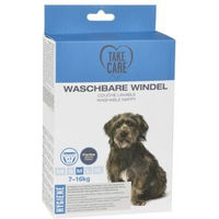 Produktbild von TAKE CARE Waschbare Hundewindeln Größe M grau wasserdicht aus Polyester mit OEKO-TEX Standard 100