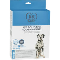 Produktbild von Take Care Waschbare Rüdenwindel aus Mikrofaser Grau Größe L