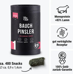 Produktbild von Tales & Tails Bauchpinsler Funktionssnack Lamm Monoprotein Sensitive 325g