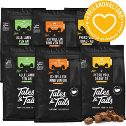 Produktbild von Tales & Tails Belohnungssnack Fleischmix für Hunde mit Pferd, Lamm und Rind getreidefrei