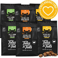 Produktbild von Tales & Tails Belohnungssnack Fleischmix für Hunde mit Pferd, Lamm und Rind getreidefrei