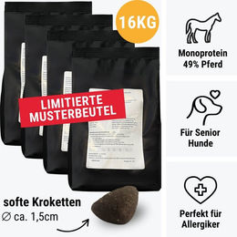 Produktbild von Tales & Tails Funktionssnack für Pferde Senior Sensitive zur Unterstützung der Verdauung