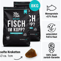 Produktbild von Tales&Tails Getreidefreies Hundefutter mit Forelle, Hering und Lachs ohne Zucker für Haut & Fell