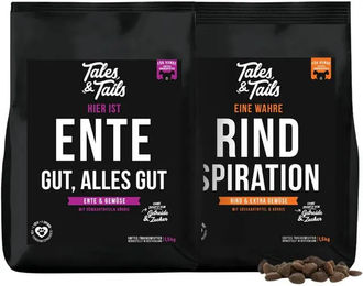 Produktbild von Tales & Tails Getreidefreies Trockenfutter Fisch Lamm Ente 2x 1,5kg
