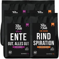 Produktbild von Tales & Tails Getreidefreies Trockenfutter Mischung Fisch Lamm Ente ohne Zucker 2er Paket 8kg