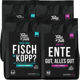 Tales & Tails Getreidefreies Trockenfutter Mischung Lamm Ente Forelle Hering 2x 4kg – Bild 1 von 1