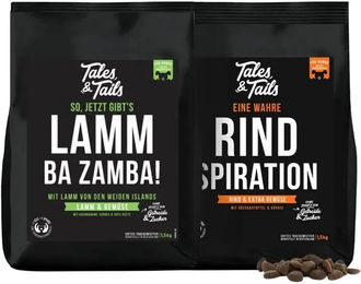 Produktbild von Tales & Tails Getreidefreies Trockenfutter mit Fisch, Lamm und Ente, hoher Fleischanteil, 2x 1,5kg