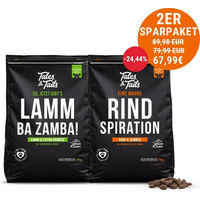 Produktbild von Tales & Tails Getreidefreies Trockenfutter ohne Zucker 2x 4kg mit Fisch Forelle Hering Lamm und Ente