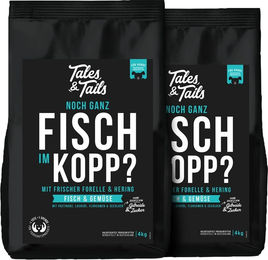 Tales & Tails Hundefutter Noch ganz Fisch im Kopp? Getreidefrei Monoprotein Adult Fisch Forelle Hering 2x4kg – Bild 1 von 10
