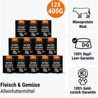 Produktbild von Tales & Tails Hundefutter Rind Stückchen in Sauce Dose