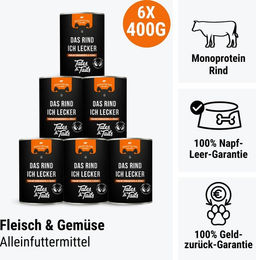 Tales & Tails Hundefutter Rind Stückchen in Sauce Dose – Bild 1 von 1