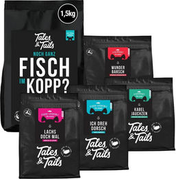 Produktbild von Tales & Tails Hundeleckerli und Kausnacks mit Fisch Lachs Kabeljau und Rotbarsch