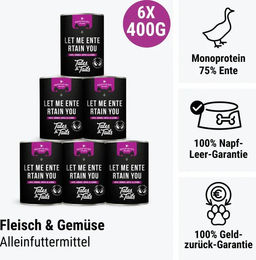 Produktbild von Tales & Tails Hypoallergenes Monoprotein Nassfutter Ente Dose