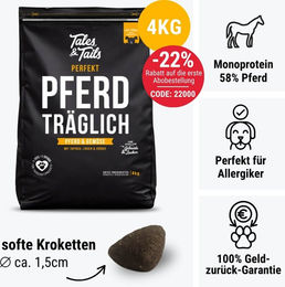 Tales & Tails Hypoallergenes Pferdefutter Monoprotein Getreidefrei und Ohne Zucker Kroketten – Bild 1 von 1