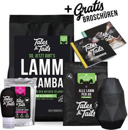 Produktbild von Tales & Tails Intelligenzspielzeug Trainings- und Beschäftigungspaket für Hunde in Schwarz mit Lamm, Lachs und Fisch