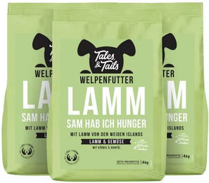 Produktbild von Tales & Tails Lamm Sam hab ich Hunger halbfeuchtes Trockenfutter für Welpen