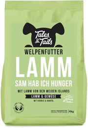 Produktbild von Tales & Tails Lamm Sam hab ich Hunger halbfeuchtes Trockenfutter für Welpen