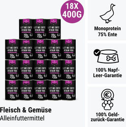 Produktbild von Tales & Tails Monoprotein Nassfutter Ente Hypoallergen für Allergiker in der Dose