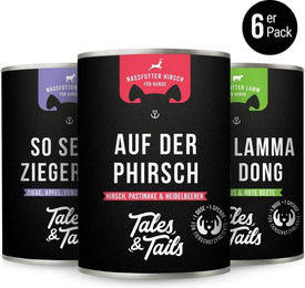 Tales & Tails Nassfutter 3er Mixpaket Getreidefrei Sensitive Hirsch Lamm Ziege – Bild 1 von 1