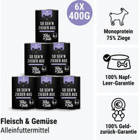 Produktbild von Tales & Tails Nassfutter Dose mit Ziege zur Unterstützung der Verdauung