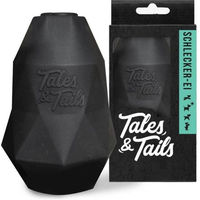Produktbild von Tales & Tails Schlecker-Ei Intelligenzspielzeug Slow Feeder aus Naturkautschuk Schwarz