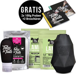 Produktbild von Tales & Tails Welpen Trainingspaket Lamm und Lachs Getreidefrei und Ohne Zucker in der Tube