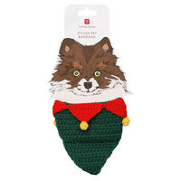 Produktbild von Talking Tables Weihnachtliche Hundehalstücher für kleine bis mittelgroße Hunde und Katzen mit Weihnachtsmann-Motiven