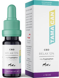 TAMACAN RELAX CBD Öl für Hunde mit L-Tryptophan zur Beruhigung 10 ml – Bild 1 von 3