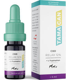 TAMACAN RELAX CBD Öl für Hunde mit L-Tryptophan zur Beruhigung 5ml – Bild 1 von 3