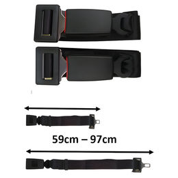Produktbild von TAMI 2er Set Universal-Sicherheitsgurt-Verlängerung für Transportboxen in Schwarz