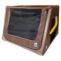 Produktbild von TAMI Aufblasbare Hundebox mit Airbagfunktion für Auto und Home Braun XL 105x95x70cm Phthalate-Free und wasserabweisend