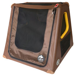 TAMI Aufblasbare Hundebox mit Airbagfunktion für Auto und Zuhause Braun 86x70x66cm Phthalate-Free und Wasserabweisend – Bild 1 von 2
