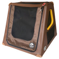 Produktbild von TAMI Aufblasbare Hundebox mit Airbagfunktion für Auto und Zuhause Braun 86x70x66cm Phthalate-Free und Wasserabweisend