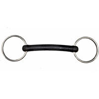 Produktbild von Tattini 2-Ring-Pferdegebiss aus Edelstahl mit steifem Gummi Größe 13.5