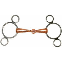 Produktbild von Tattini 3-Ring Gebiss aus Edelstahl in Silber für Pferde