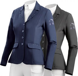 Tattini Auriga Wettkampfjacke Damen mit Kristallbesatz in Schwarz oder Marine – Bild 1 von 1