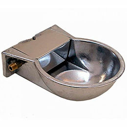 Tattini Automatische Pferdetränke aus Aluminium in Silber mit konstantem Wasserstand – Bild 1 von 2