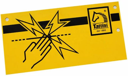 Produktbild von Tattini Elektrozaun Schild Gelb