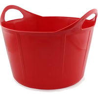 Produktbild von Tattini Flexibler Futtereimer aus Kunststoff Rot 17 Liter