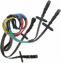 Produktbild von Tattini Gummizügel aus Leder für Ponys in Braun