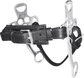 Produktbild von Tattini Hackamore aus Leder mit Stahlbügeln in Schwarz