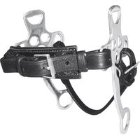 Produktbild von Tattini Hackamore aus Leder mit Stahlbügeln in Schwarz