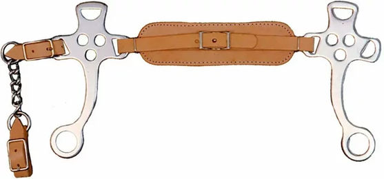 Tattini Hackamore mit kurzen Bügeln aus Metall in Braun – Bild 1 von 1