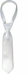 Tattini Krawatte aus Baumwolle Piqué in Weiß und Silber Unisex – Bild 1 von 1