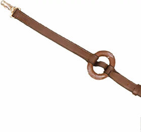 Produktbild von Tattini Leder-Zügel mit Gummiringen und Edelstahl-Schnallen in Braun
