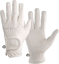 Tattini Lederhandschuhe Weiß Größe M – Bild 1 von 2