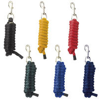 Produktbild von Tattini Longe aus geflochtenem Nylon mit Messingkarabinerhaken in Gelb