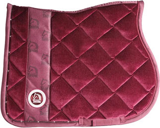 Produktbild von Tattini Louvre Satteldecke für Pferde aus Velours in Rot oder Rosa