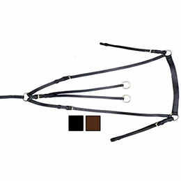 Produktbild von Tattini Martingala da Caccia Leder Schwarz Einheitsgröße